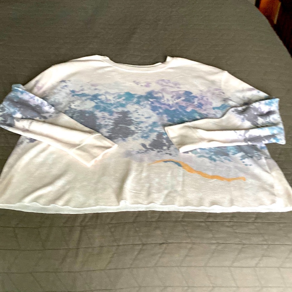 A+nthropologie Cropped Thermal Top